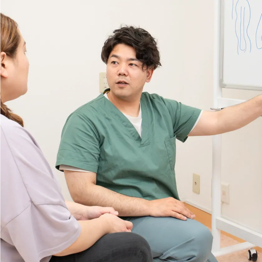 患者に説明をしている院長の図